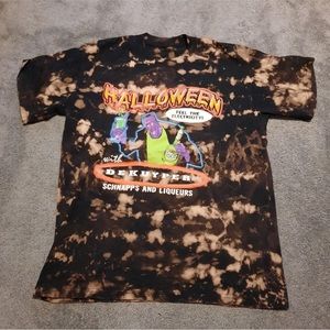 Upcycled bleached Halloween Dekuyper T-shirt